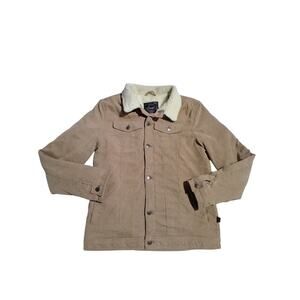 Beautiful Giant Mens size Large Corduroy Sherpa Tan Trucker Grungecore Jacket